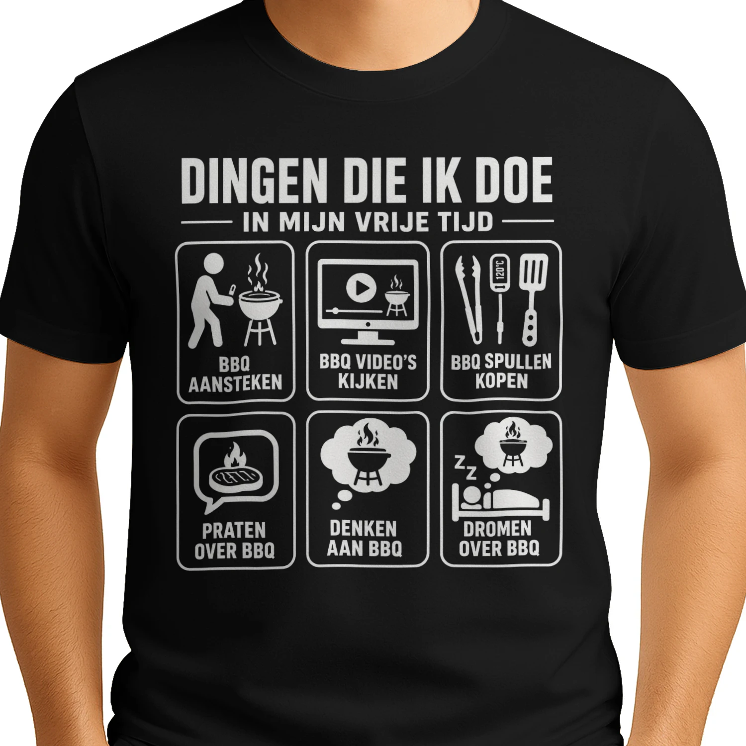 Dingen Die Ik Doe In Mijn Vrije Tijd BBQ T-Shirt