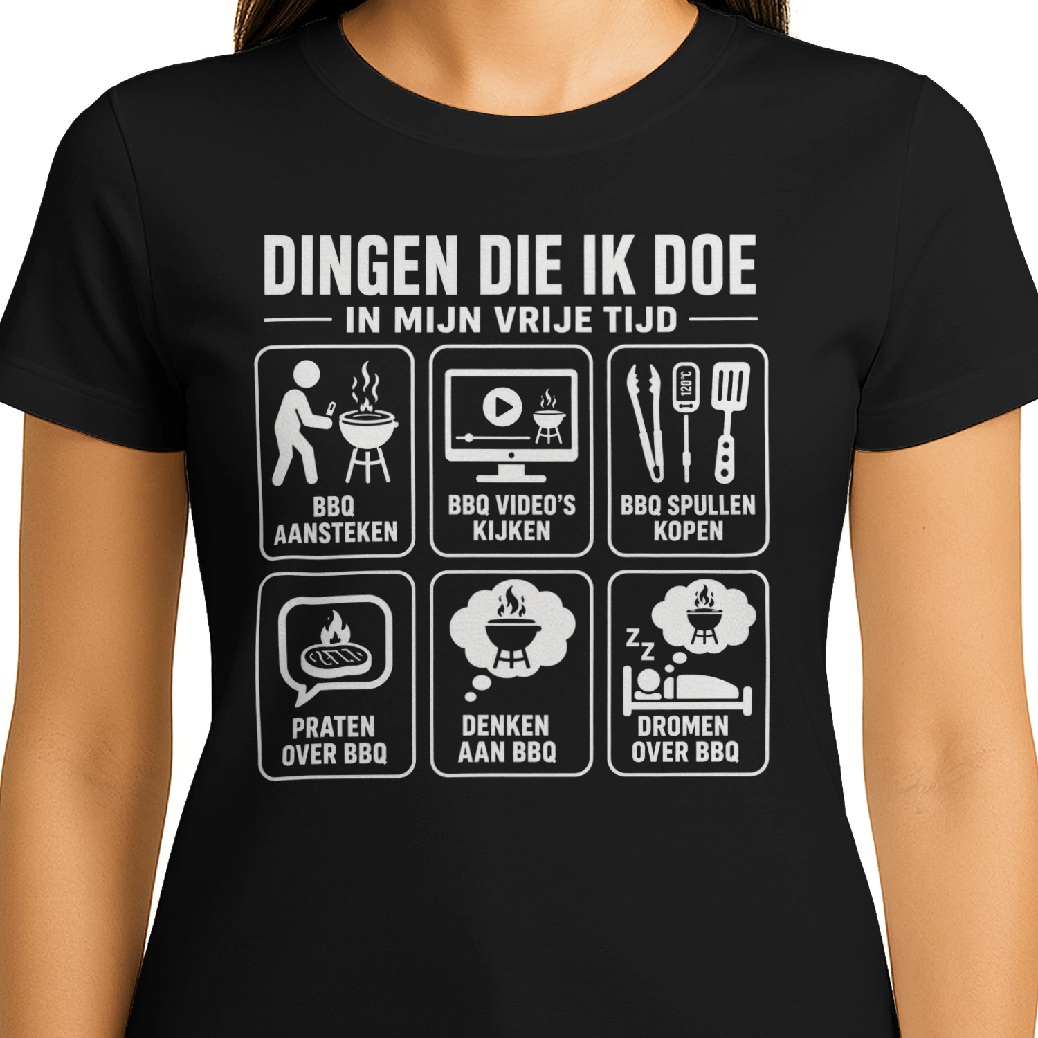 Dingen Die Ik Doe In Mijn Vrije Tijd BBQ T-Shirt