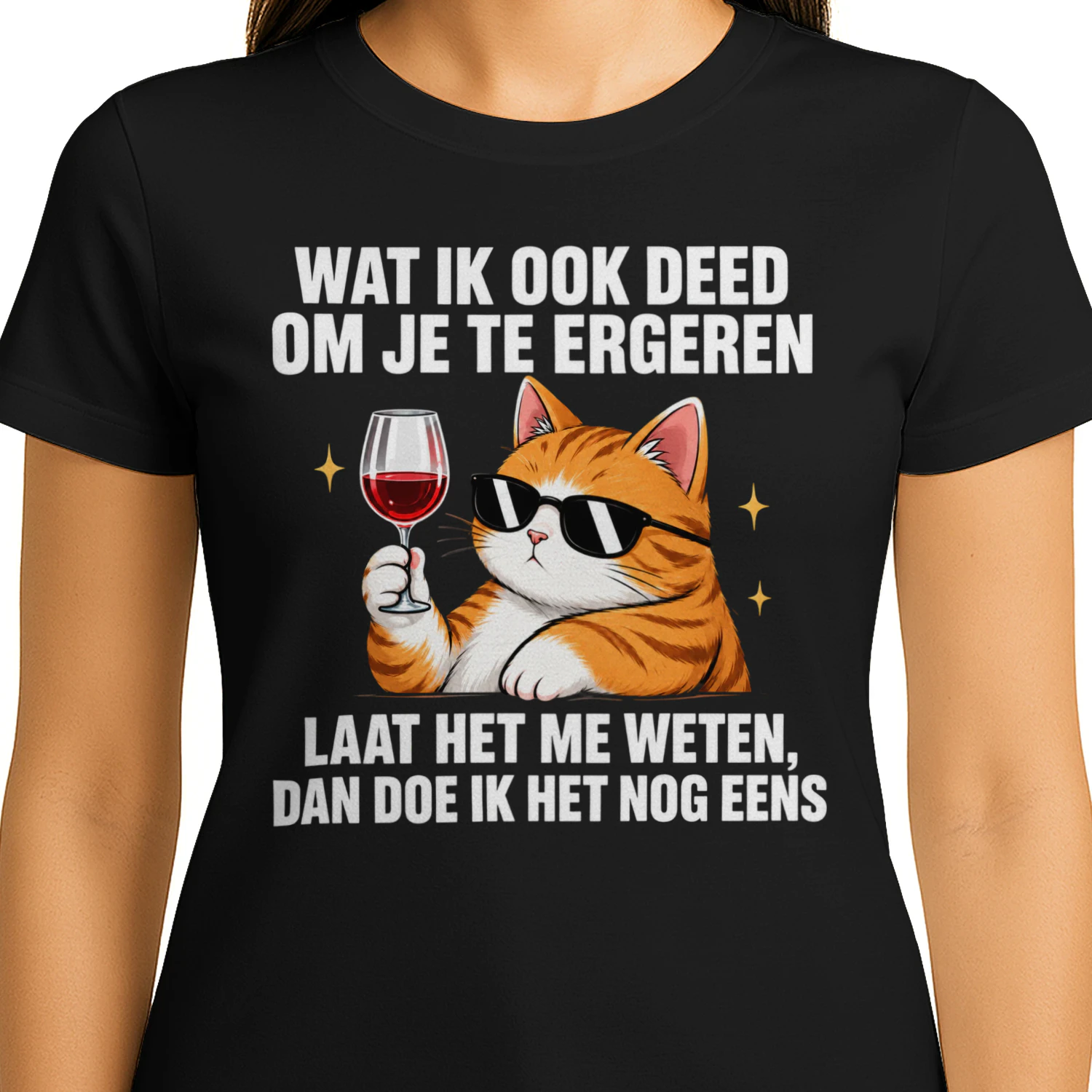 De Ondeugende Kat – Grappig T-shirt