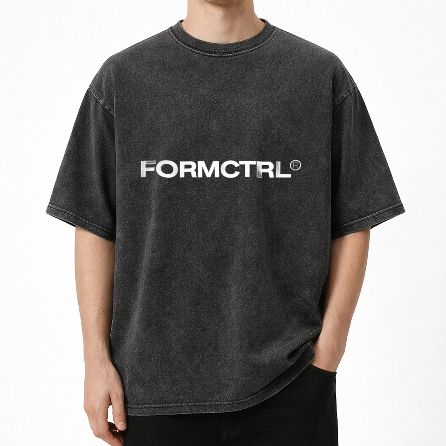 FORMCTRL® Acid Wash Oversized Tee