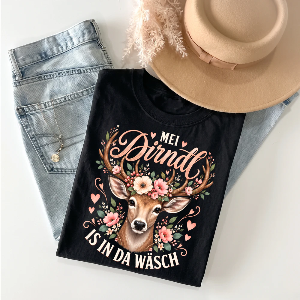 Mei Dirndl is in da Wäsch Trachtenshirts Damen