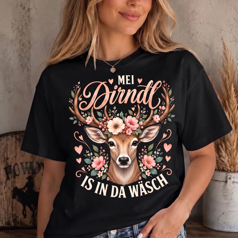 Mei Dirndl is in da Wäsch Trachtenshirts Damen