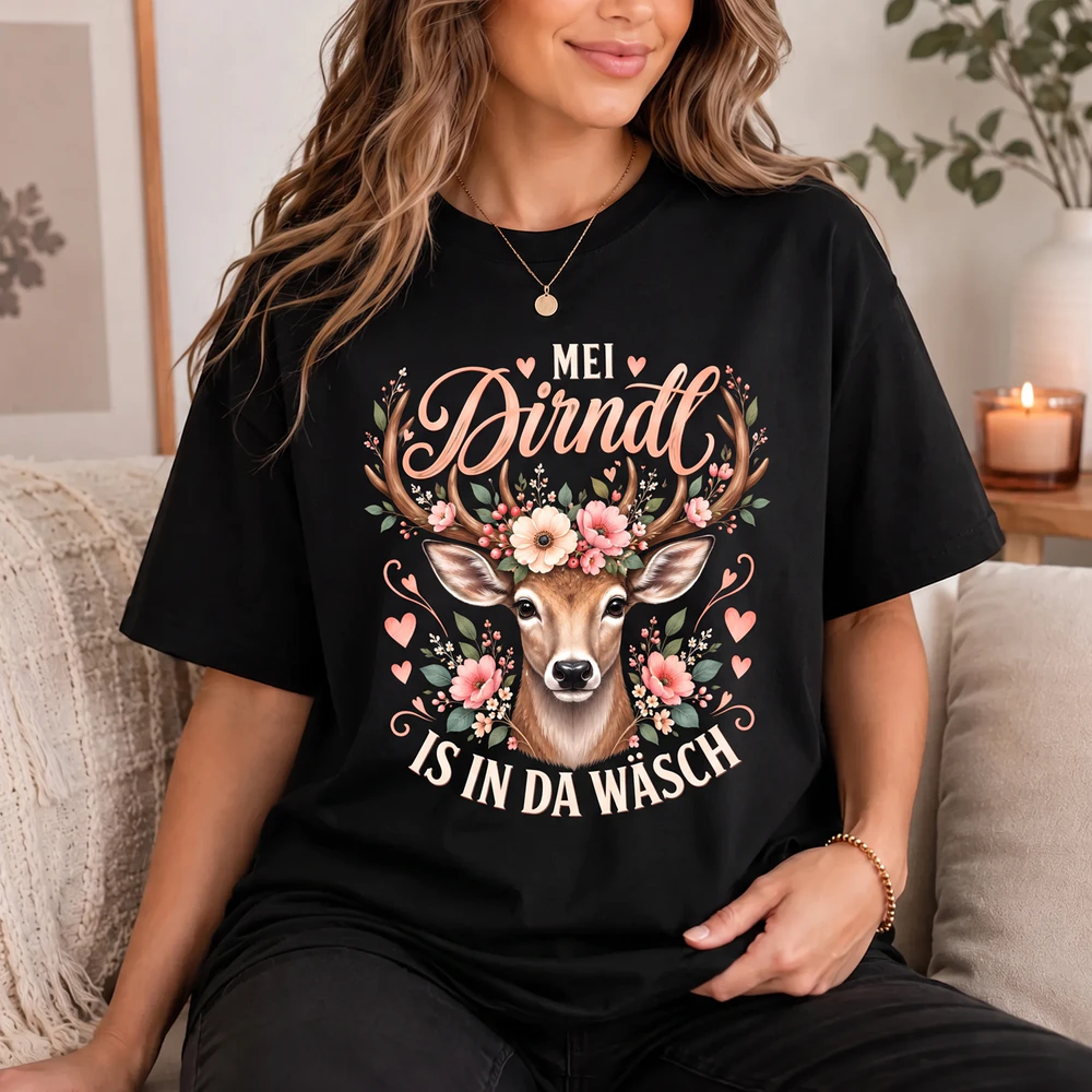 Mei Dirndl is in da Wäsch Trachtenshirts Damen