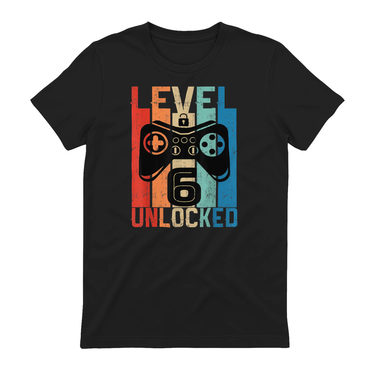 6 Years Birthday Video Games Level 6 Unlocked 2015 T-shirt,