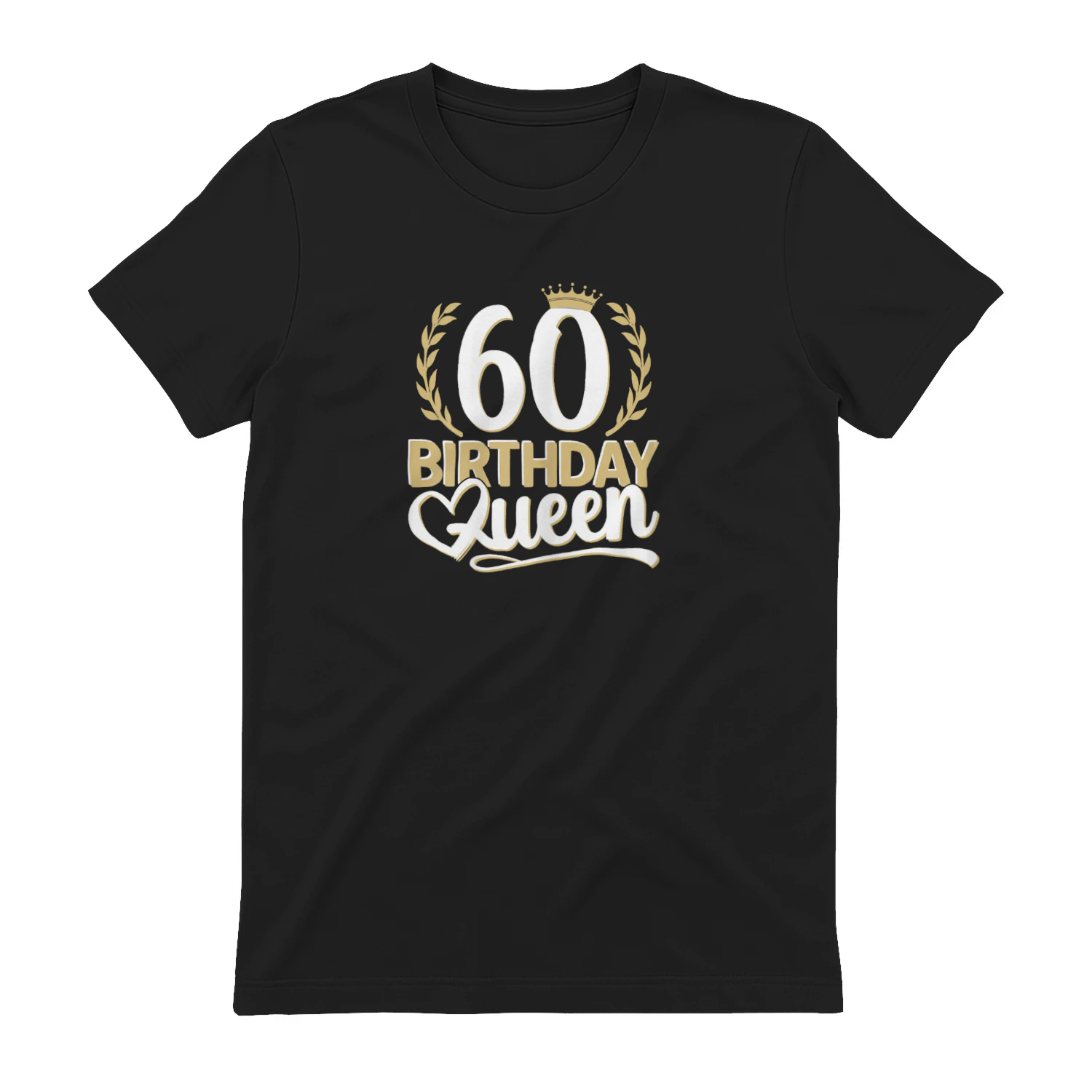 60 Woman Years Birthday Birthday Queen 60 60th T-Shirt, Black
