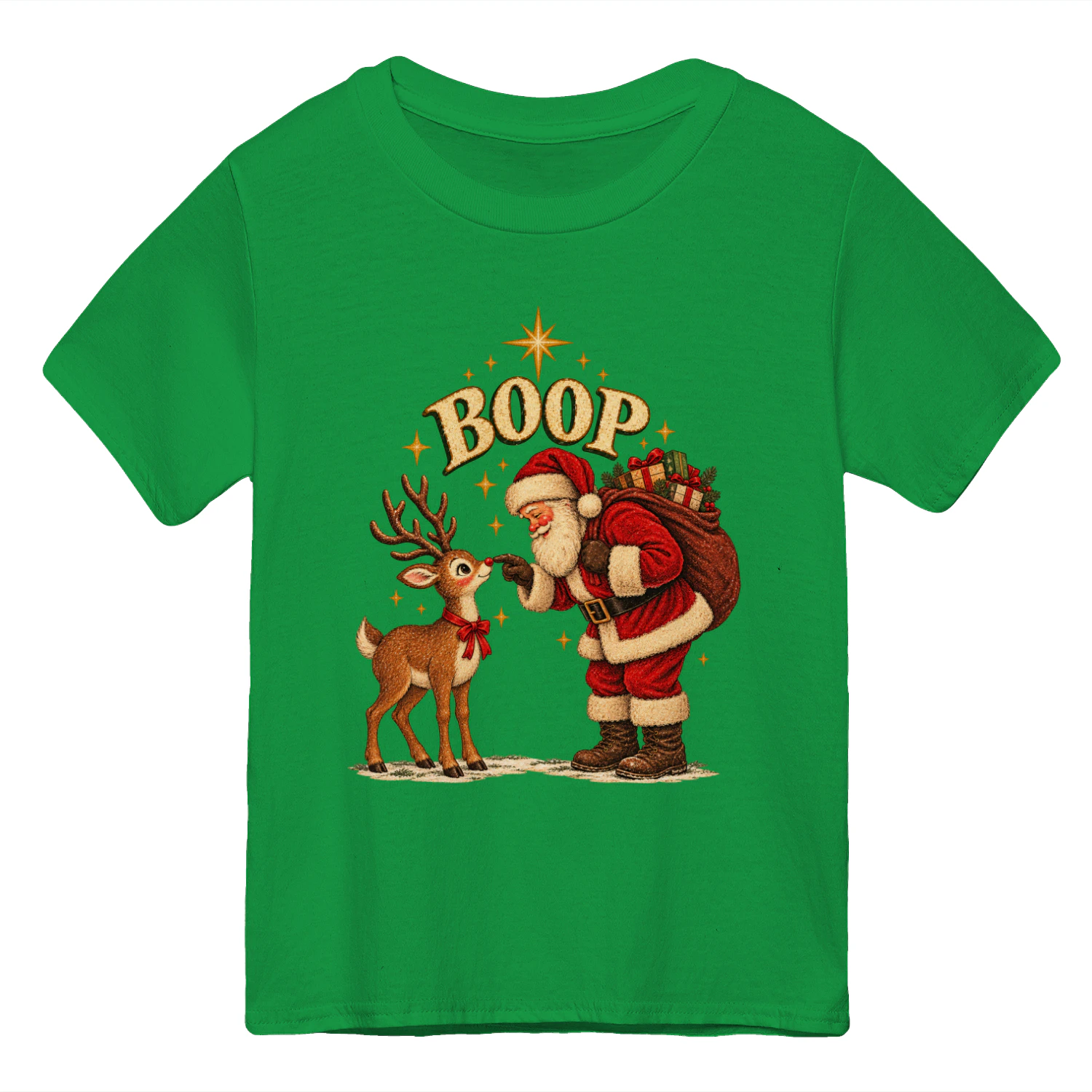 Funny Boop The Reindeer Nose Santa Christmas Magic