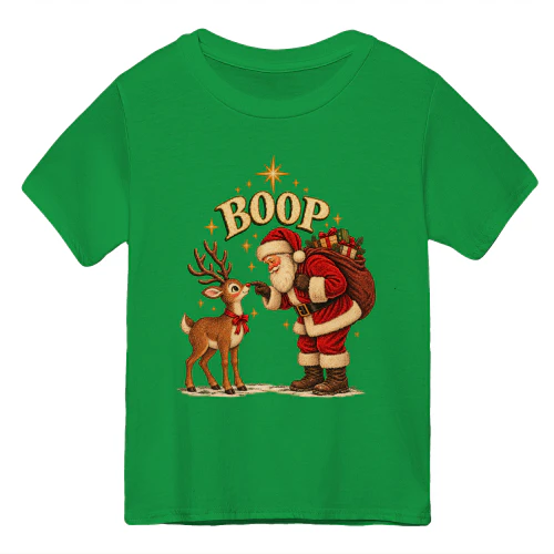 Funny Boop The Reindeer Nose Santa Christmas Magic