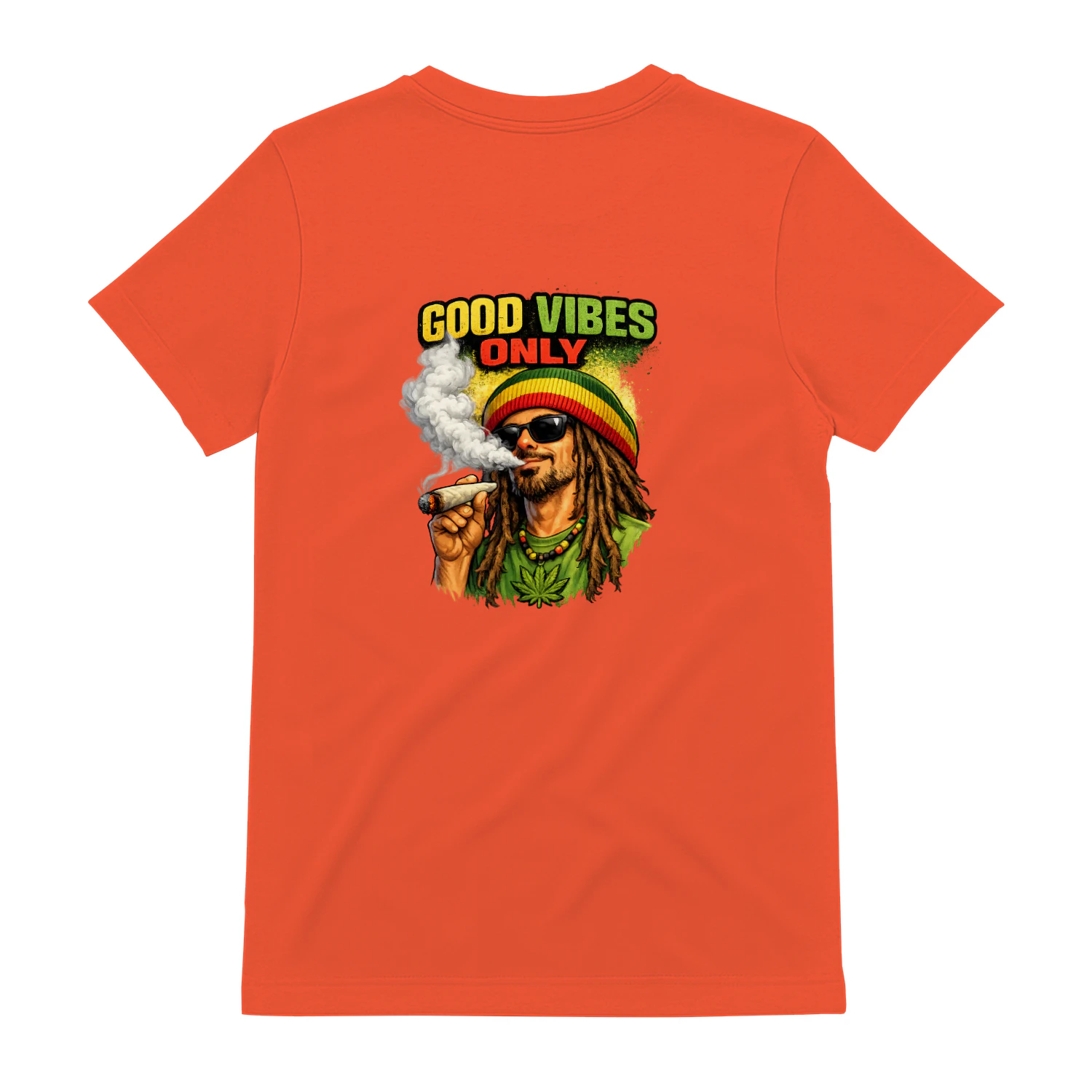 Good Vibes Only Reggae Graphic T-Shirt | Front & Back Print | Unisex Streetwear Tee