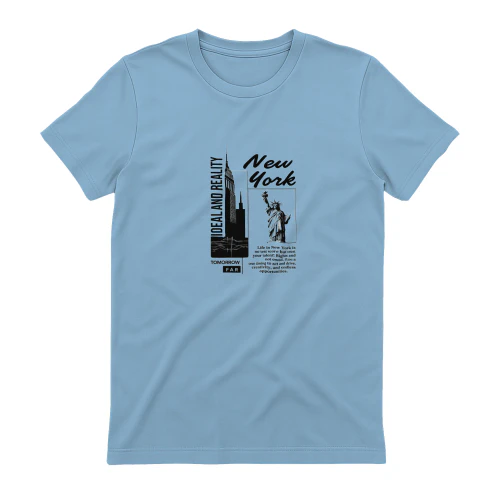 New York City Skyline Statue of Liberty Streetwear T-Shirt