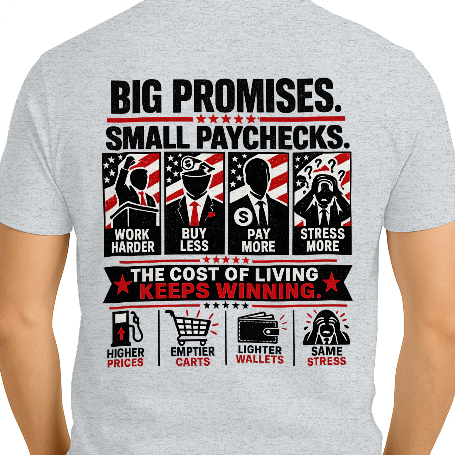 Same Promises Different Results – Political Satire Graphic Tee