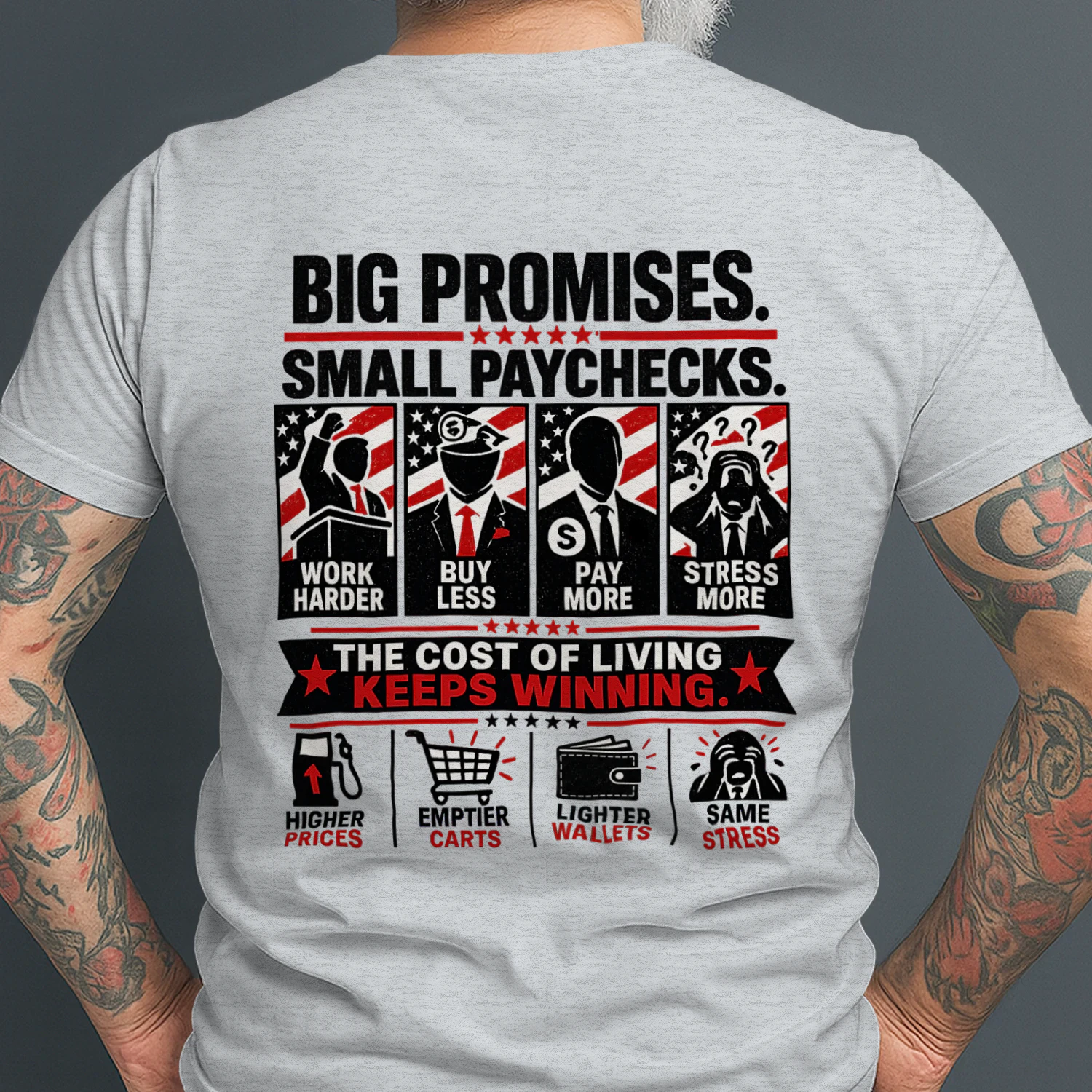 Same Promises Different Results – Political Satire Graphic Tee