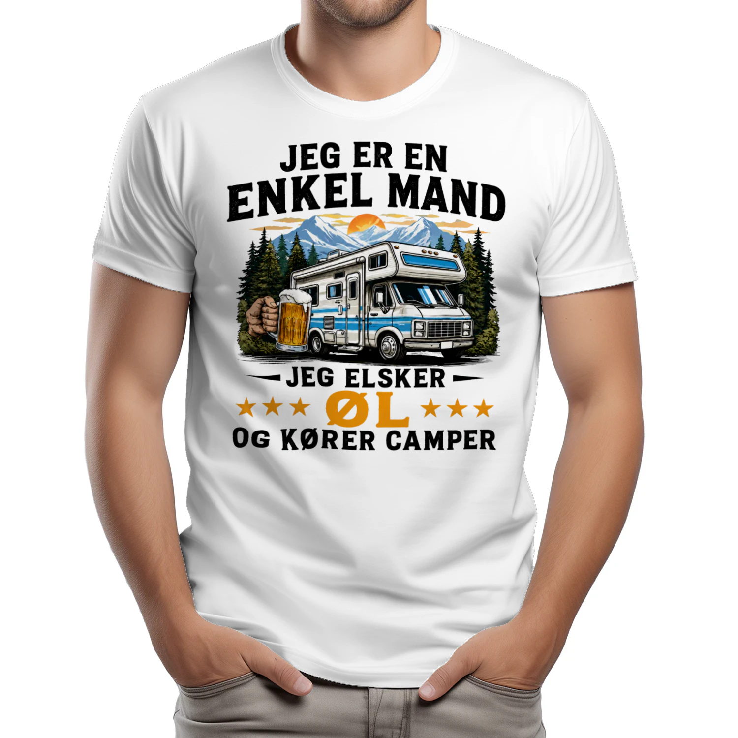 JEG ER EN ENKEL MAND JEG ELSKER ØL OG KØRER CAMPER