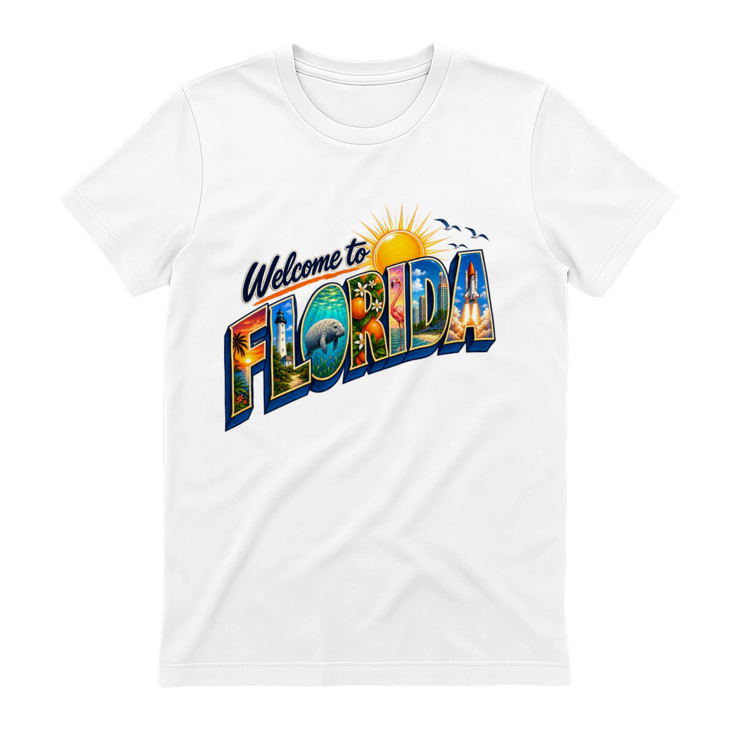 Welcome to Florida Retro Travel T-Shirt | Vintage Sunshine State Graphic Tee