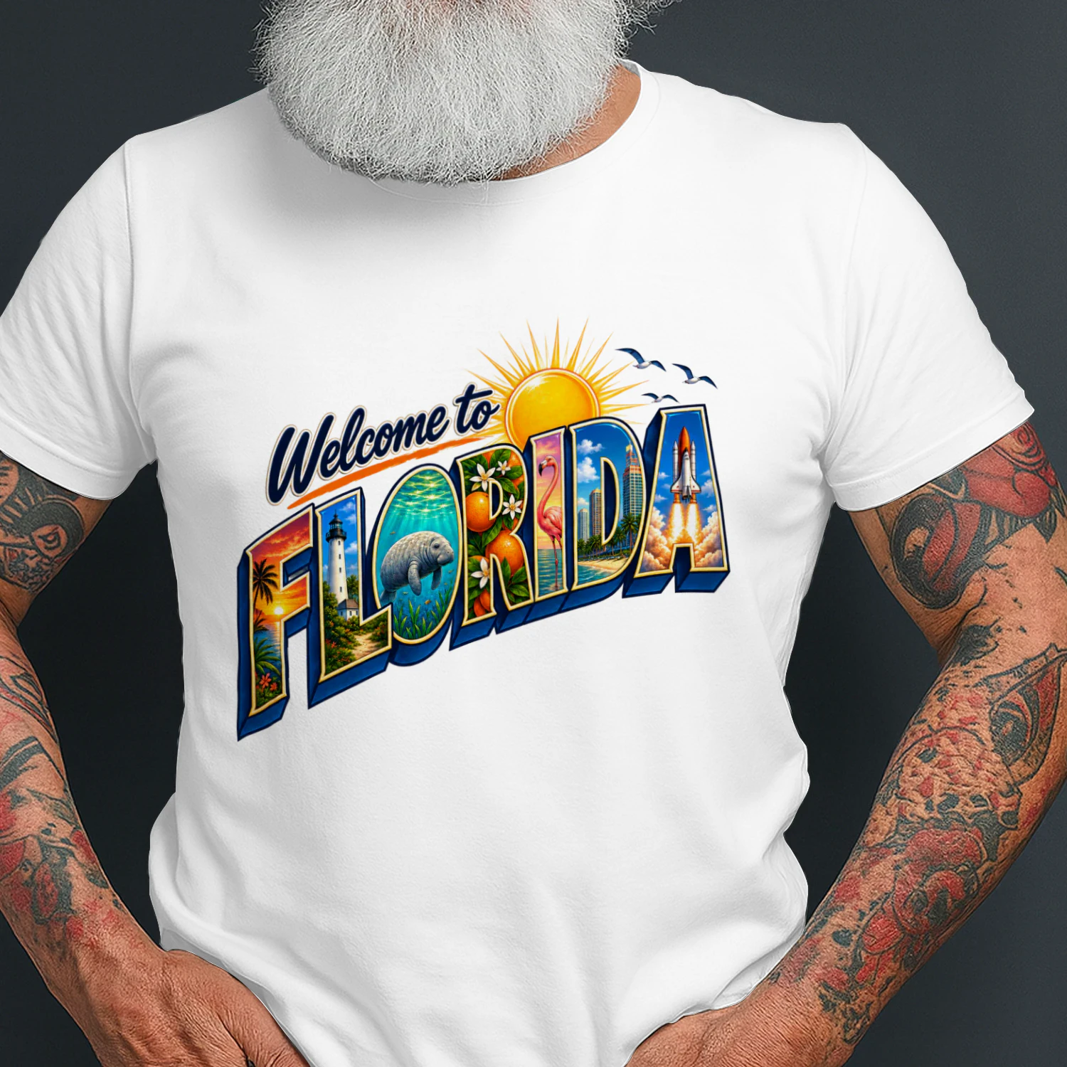 Welcome to Florida Retro Travel T-Shirt | Vintage Sunshine State Graphic Tee