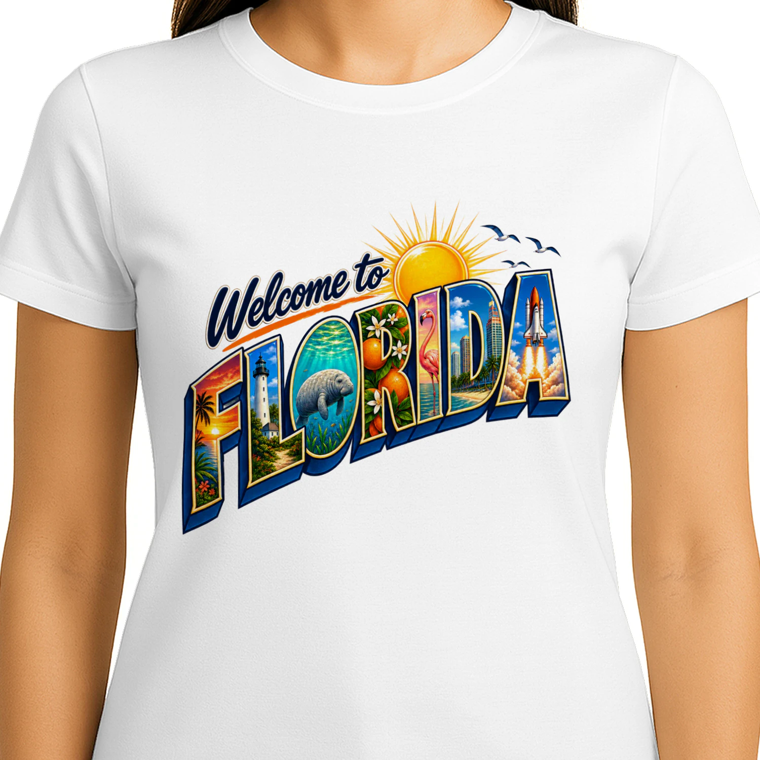 Welcome to Florida Retro Travel T-Shirt | Vintage Sunshine State Graphic Tee
