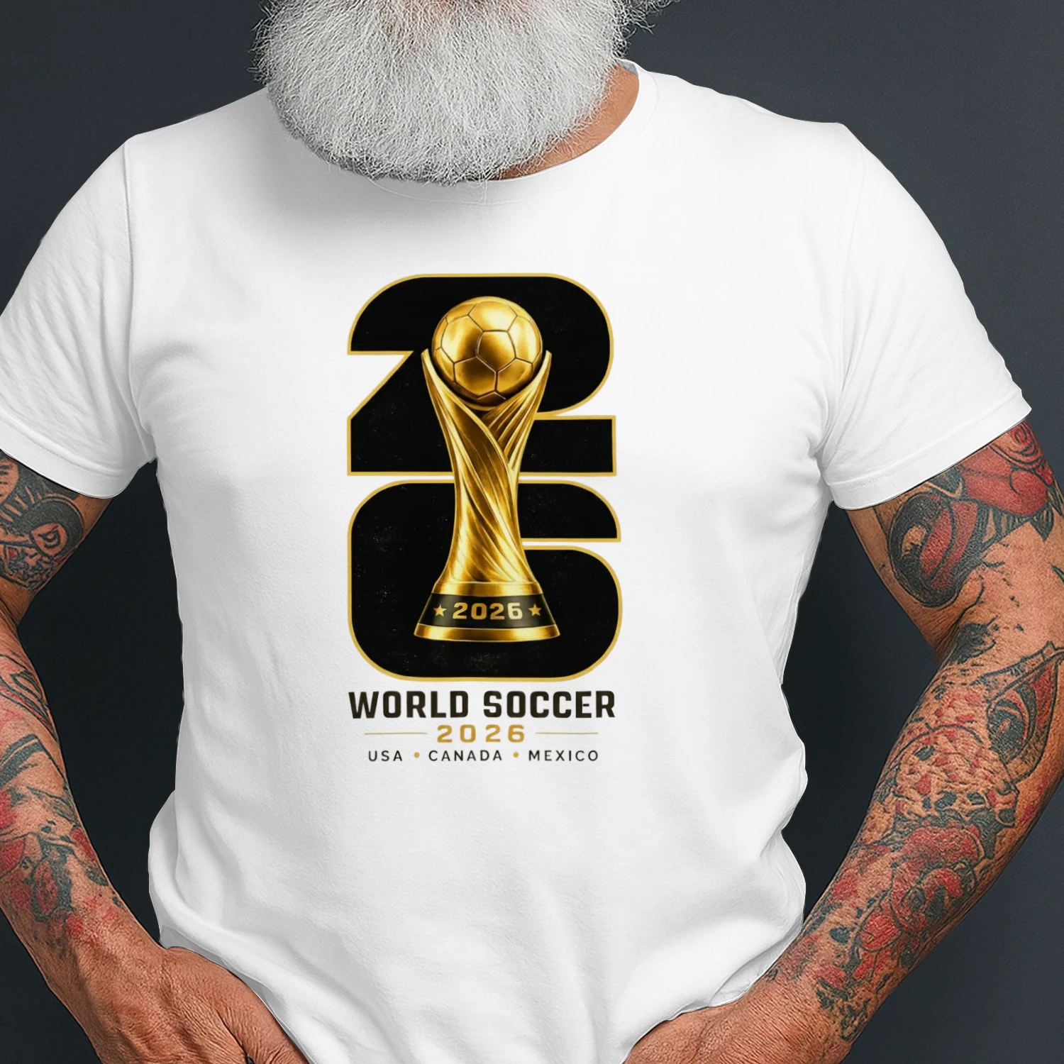⚽ World Cup 2026 Soccer Trophy Graphic – Football Fan Design for T-Shirts, Hoodies & Gifts 🏆 Get Yours!