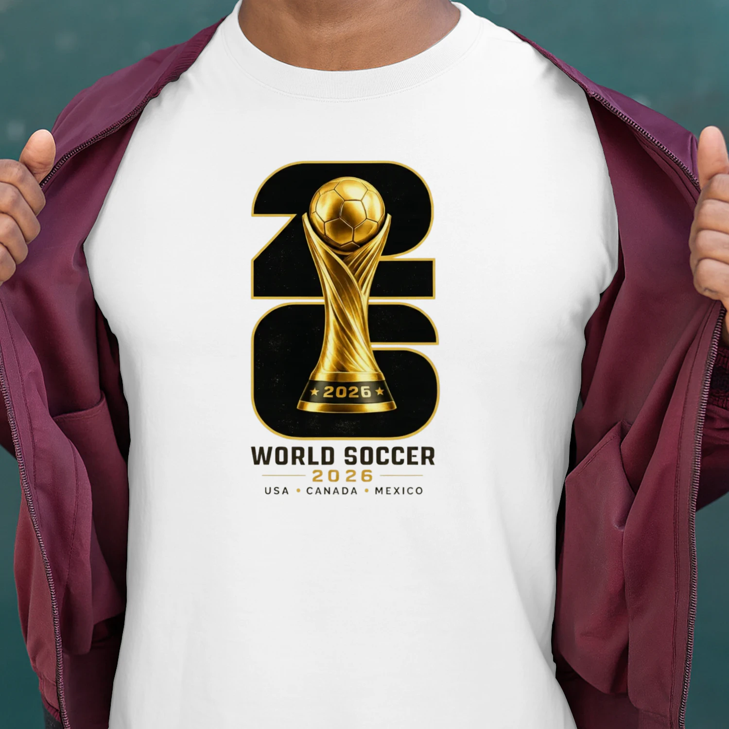 ⚽ World Cup 2026 Soccer Trophy Graphic – Football Fan Design for T-Shirts, Hoodies & Gifts 🏆 Get Yours!
