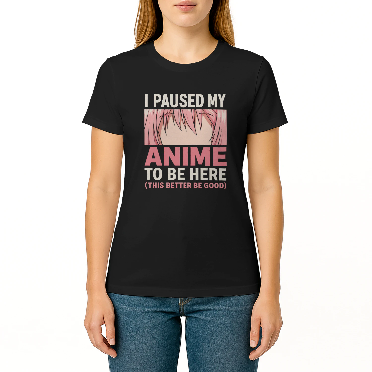 🎌 I Paused My Anime To Be Here Funny Anime Fan T-Shirt – Otaku Graphic Tee for Anime Lovers, Get Yours!