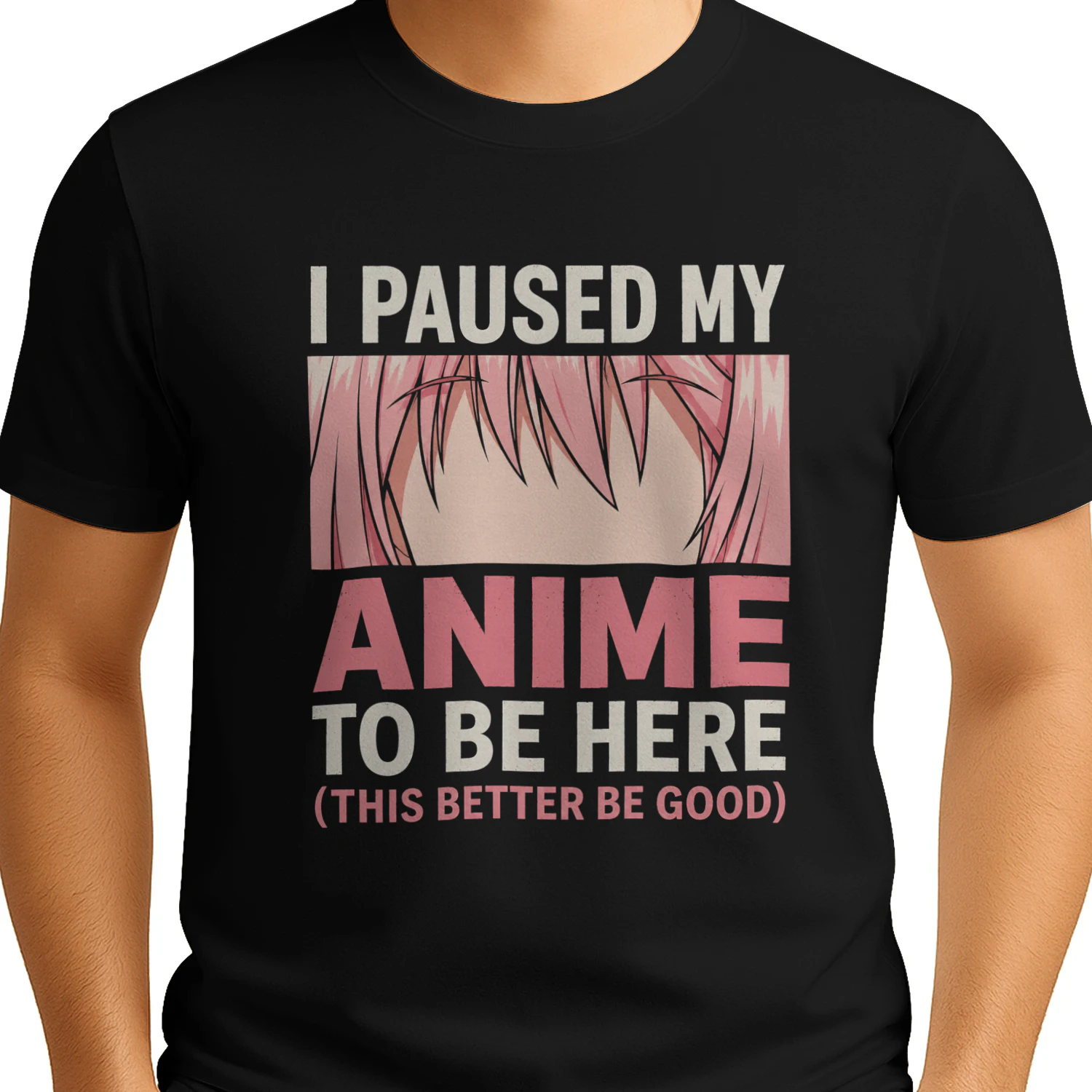 🎌 I Paused My Anime To Be Here Funny Anime Fan T-Shirt – Otaku Graphic Tee for Anime Lovers, Get Yours!