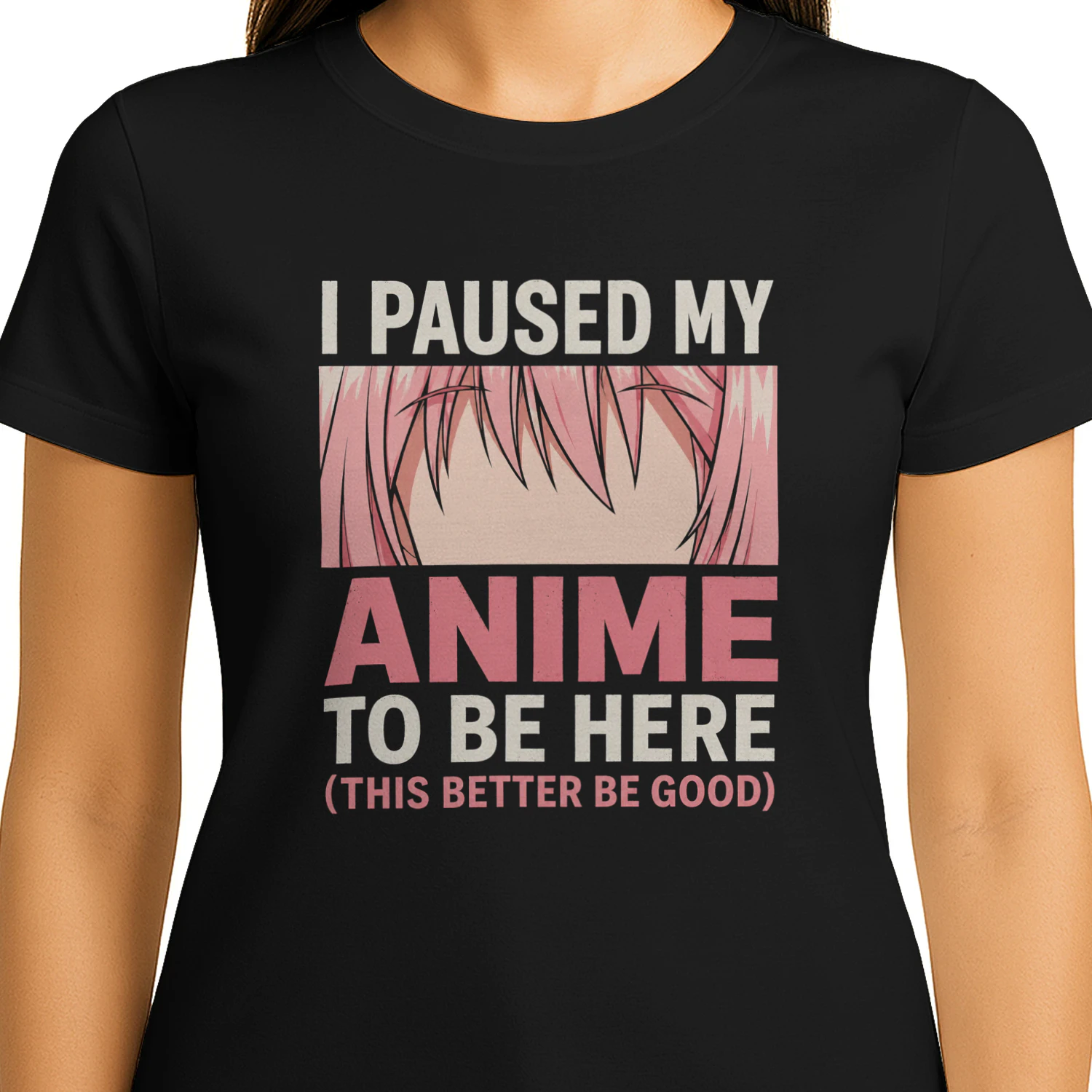 🎌 I Paused My Anime To Be Here Funny Anime Fan T-Shirt – Otaku Graphic Tee for Anime Lovers, Get Yours!