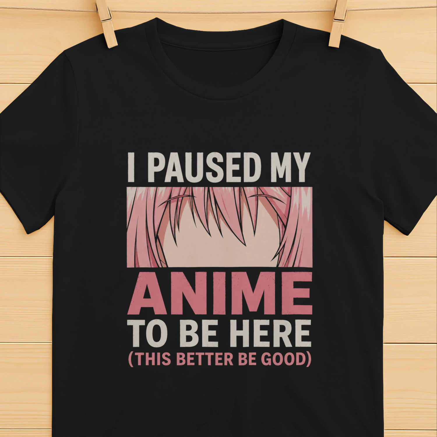 🎌 I Paused My Anime To Be Here Funny Anime Fan T-Shirt – Otaku Graphic Tee for Anime Lovers, Get Yours!