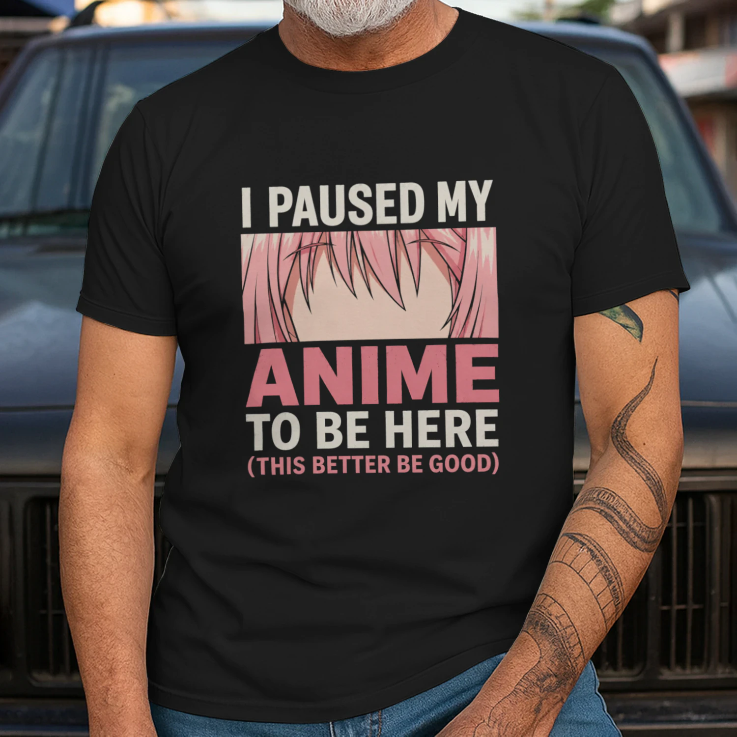 🎌 I Paused My Anime To Be Here Funny Anime Fan T-Shirt – Otaku Graphic Tee for Anime Lovers, Get Yours!
