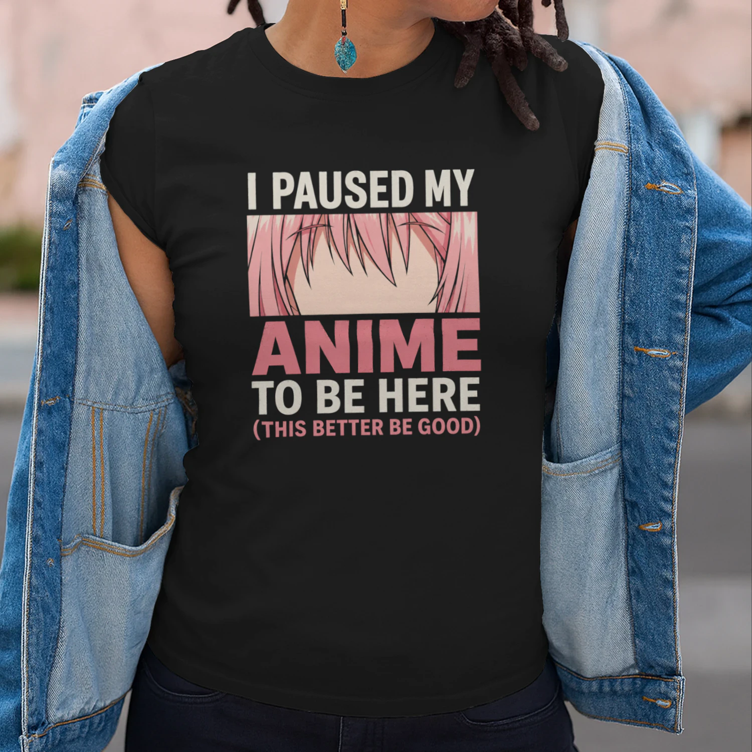🎌 I Paused My Anime To Be Here Funny Anime Fan T-Shirt – Otaku Graphic Tee for Anime Lovers, Get Yours!