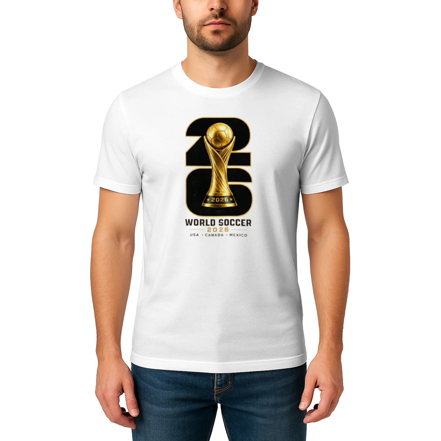 ⚽ World Cup 2026 Soccer Trophy Graphic – Football Fan Design for T-Shirts, Hoodies & Gifts 🏆 Get Yours!