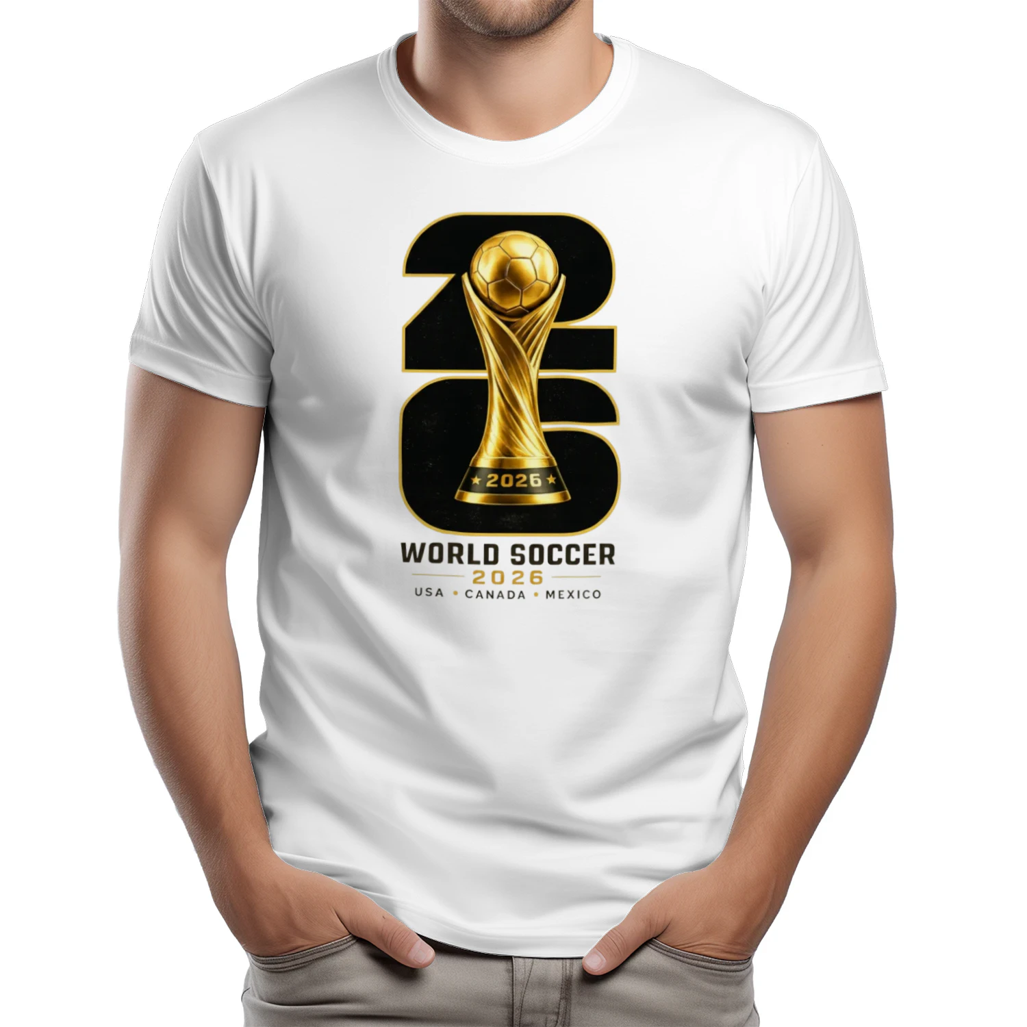⚽ World Cup 2026 Soccer Trophy Graphic – Football Fan Design for T-Shirts, Hoodies & Gifts 🏆 Get Yours!