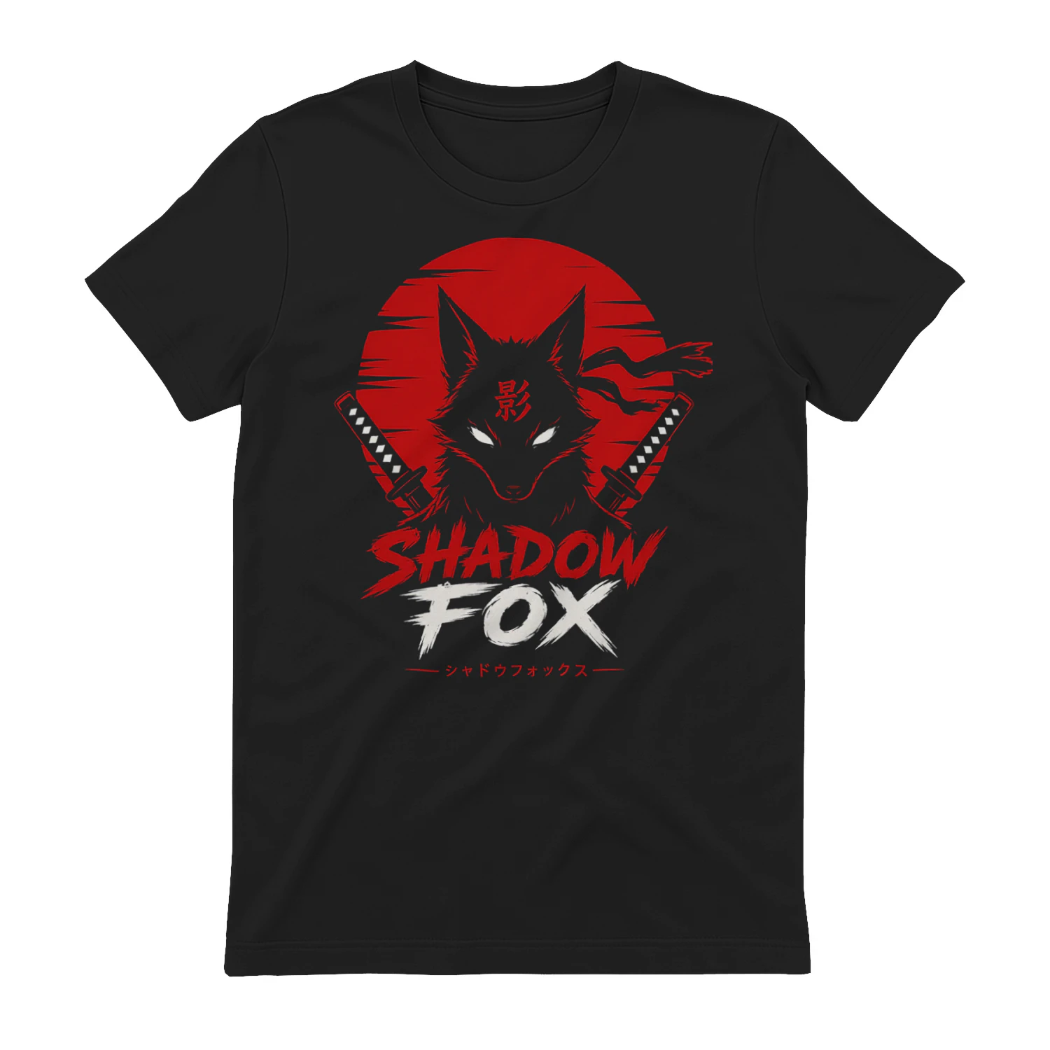 Shadow Fox Samurai T-Shirt – Japanese Anime Style Graphic Tee