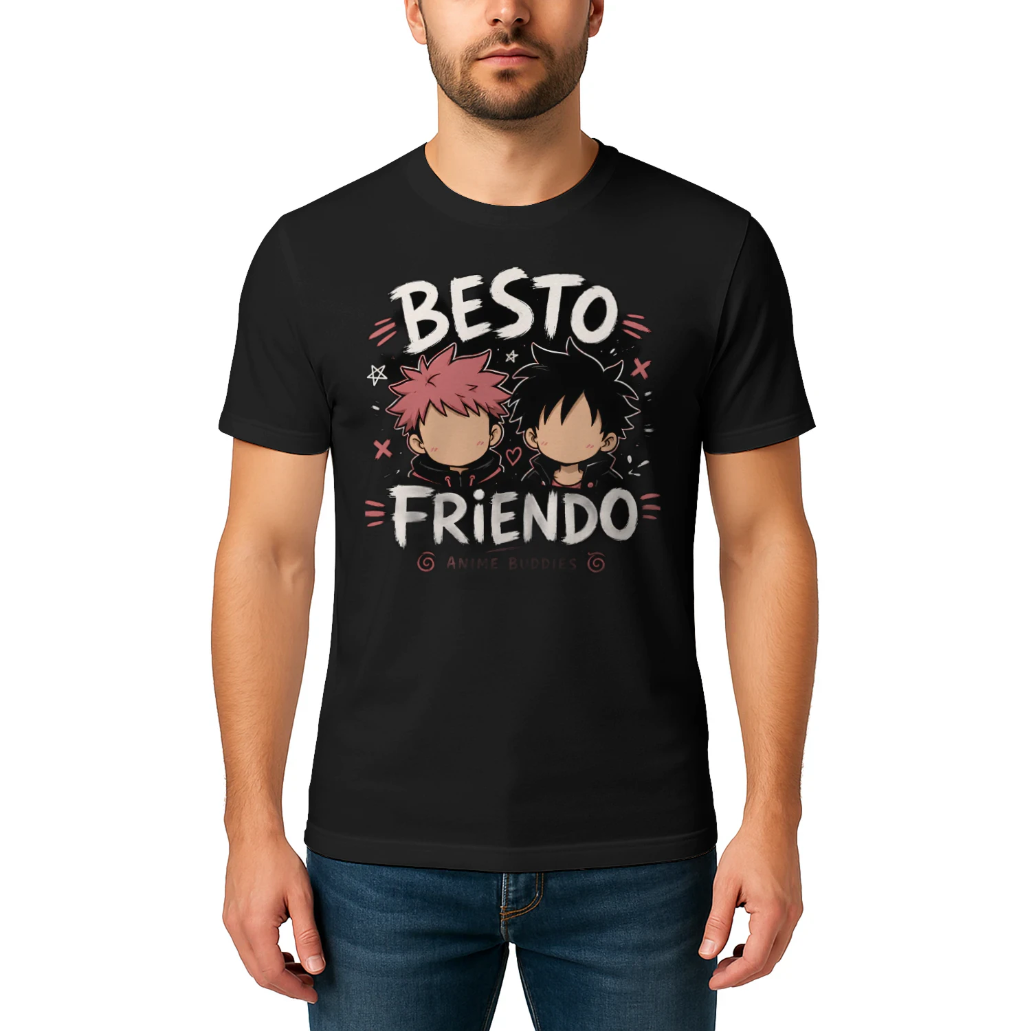🤝 Besto Friendo Anime Buddies T-Shirt – Funny Japanese Anime Friendship Graphic Tee 🎌 Get Yours Today!