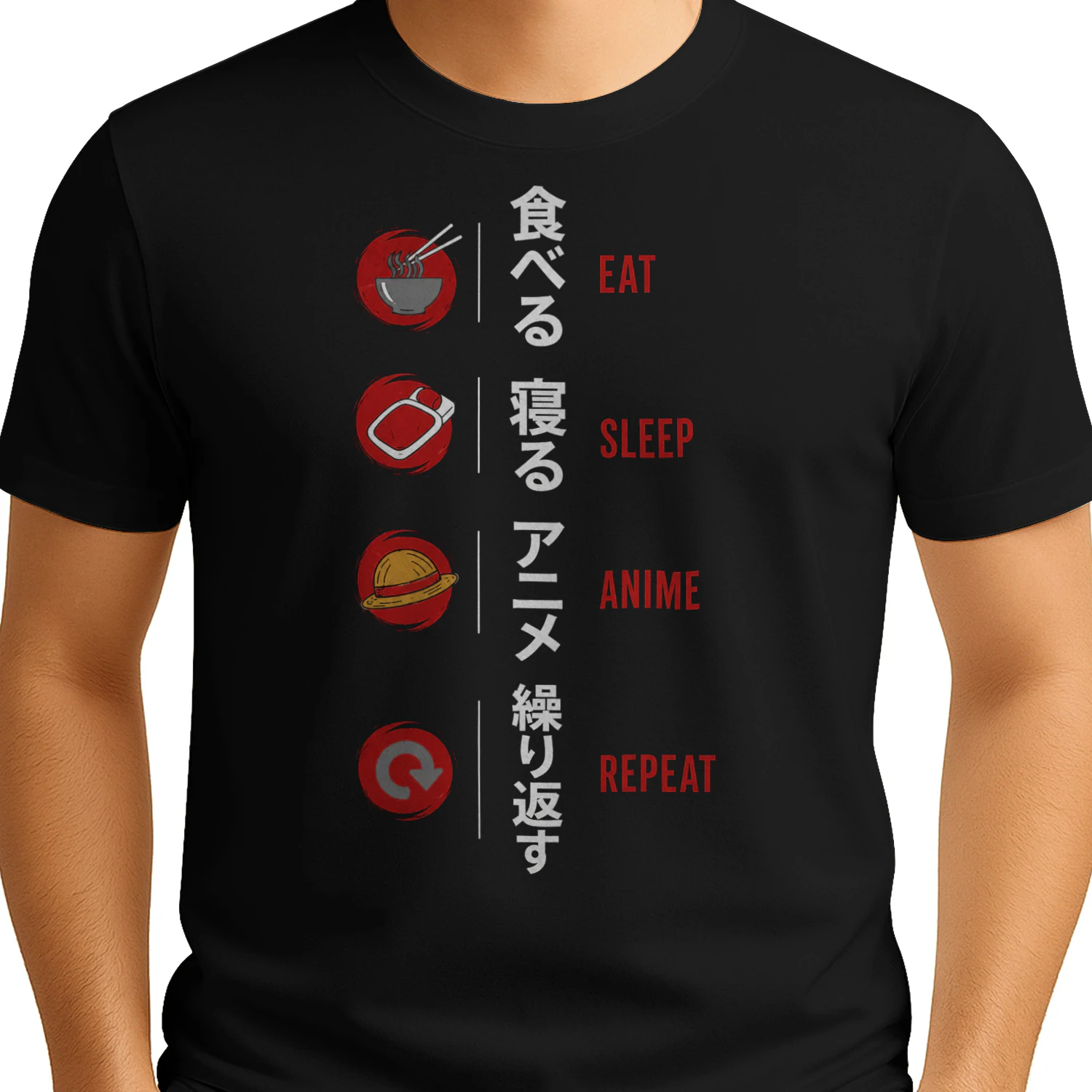 Eat Sleep Anime Repeat Anime Lover Tee