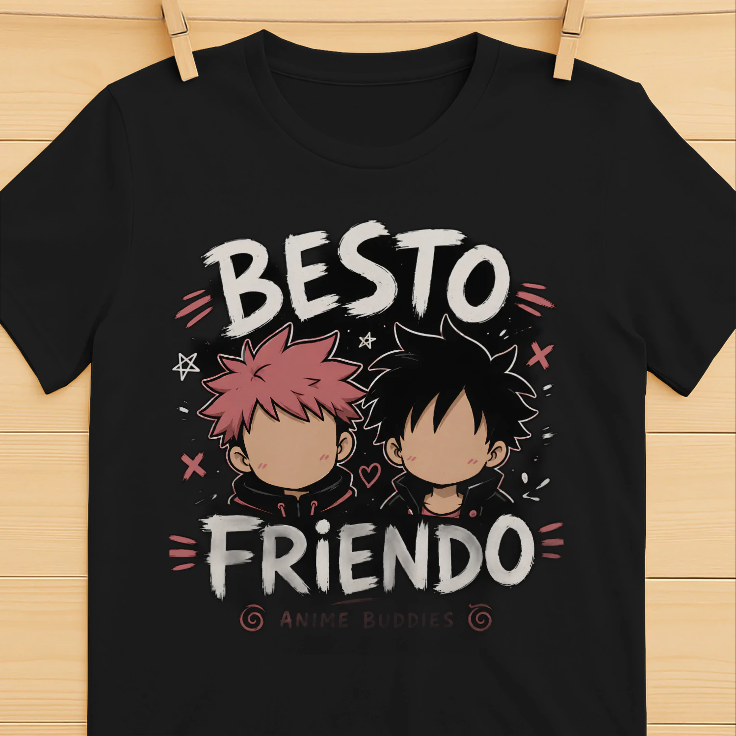 🤝 Besto Friendo Anime Buddies T-Shirt – Funny Japanese Anime Friendship Graphic Tee 🎌 Get Yours Today!