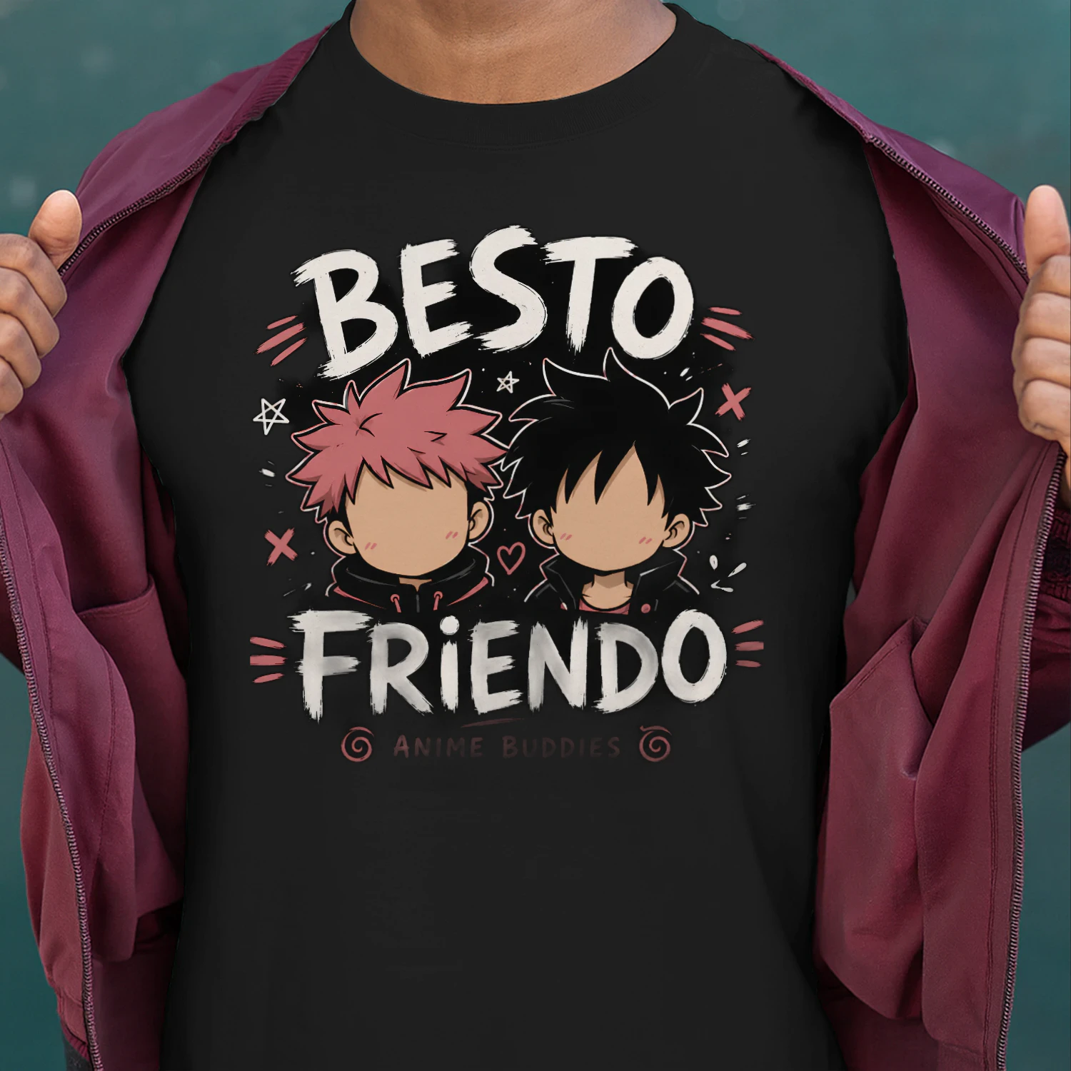 🤝 Besto Friendo Anime Buddies T-Shirt – Funny Japanese Anime Friendship Graphic Tee 🎌 Get Yours Today!