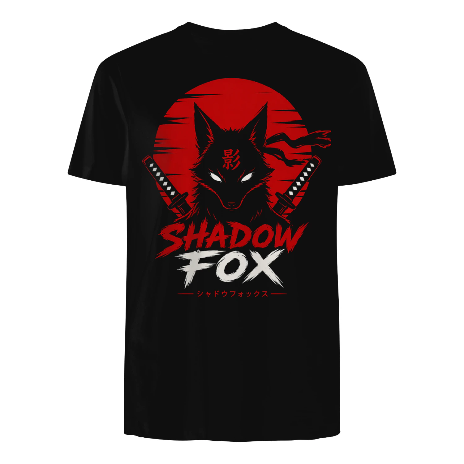 Shadow Fox Samurai T-Shirt – Japanese Anime Style Graphic Tee