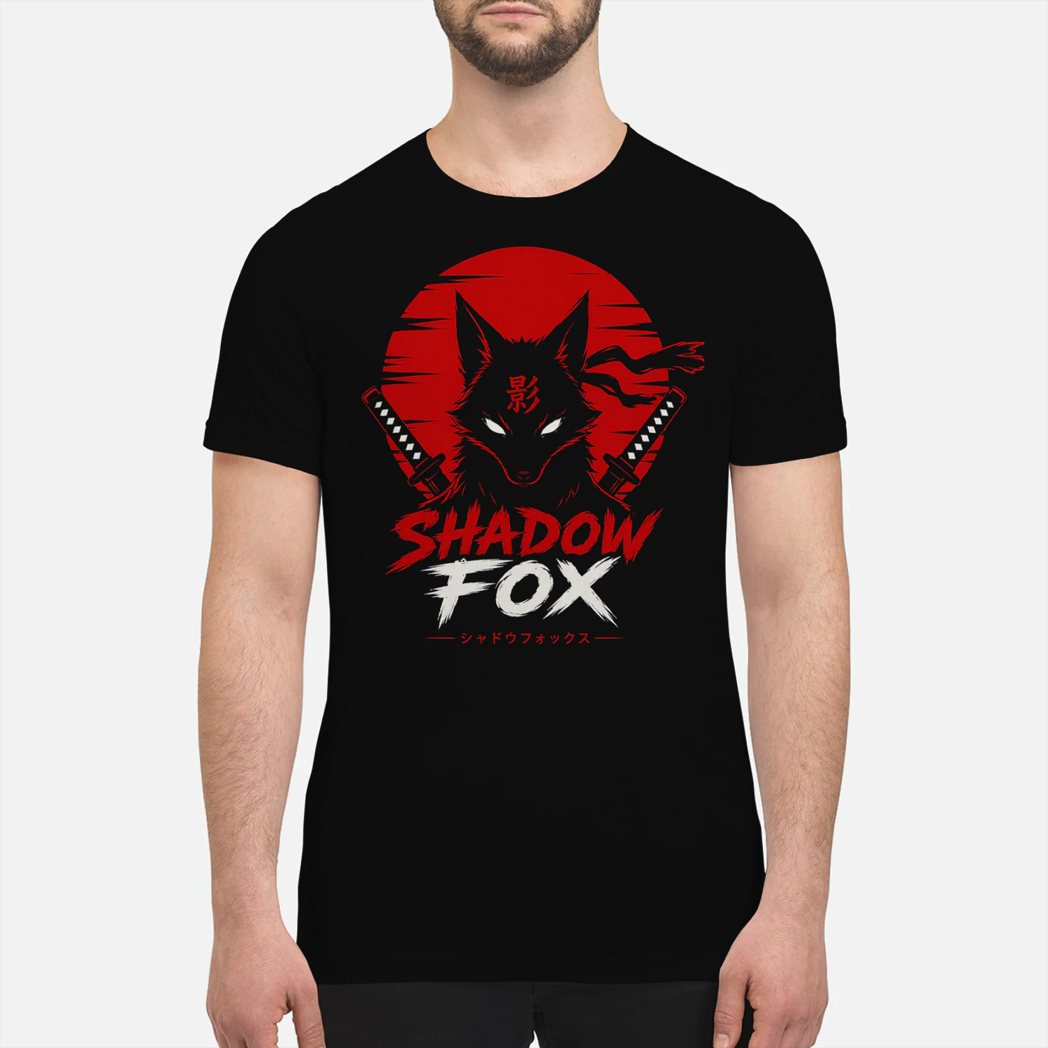 Shadow Fox Samurai T-Shirt – Japanese Anime Style Graphic Tee