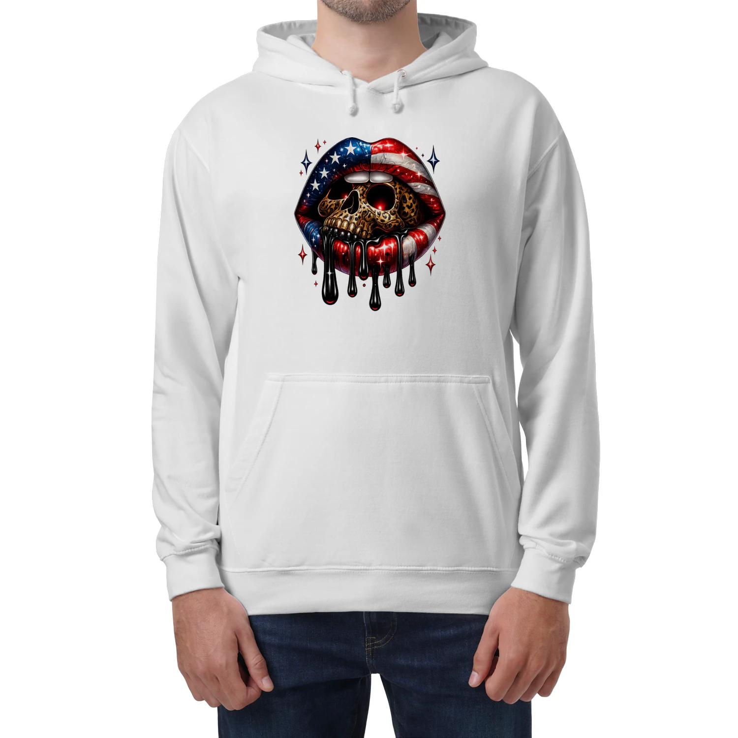 Lips Skull American Flag Leopard