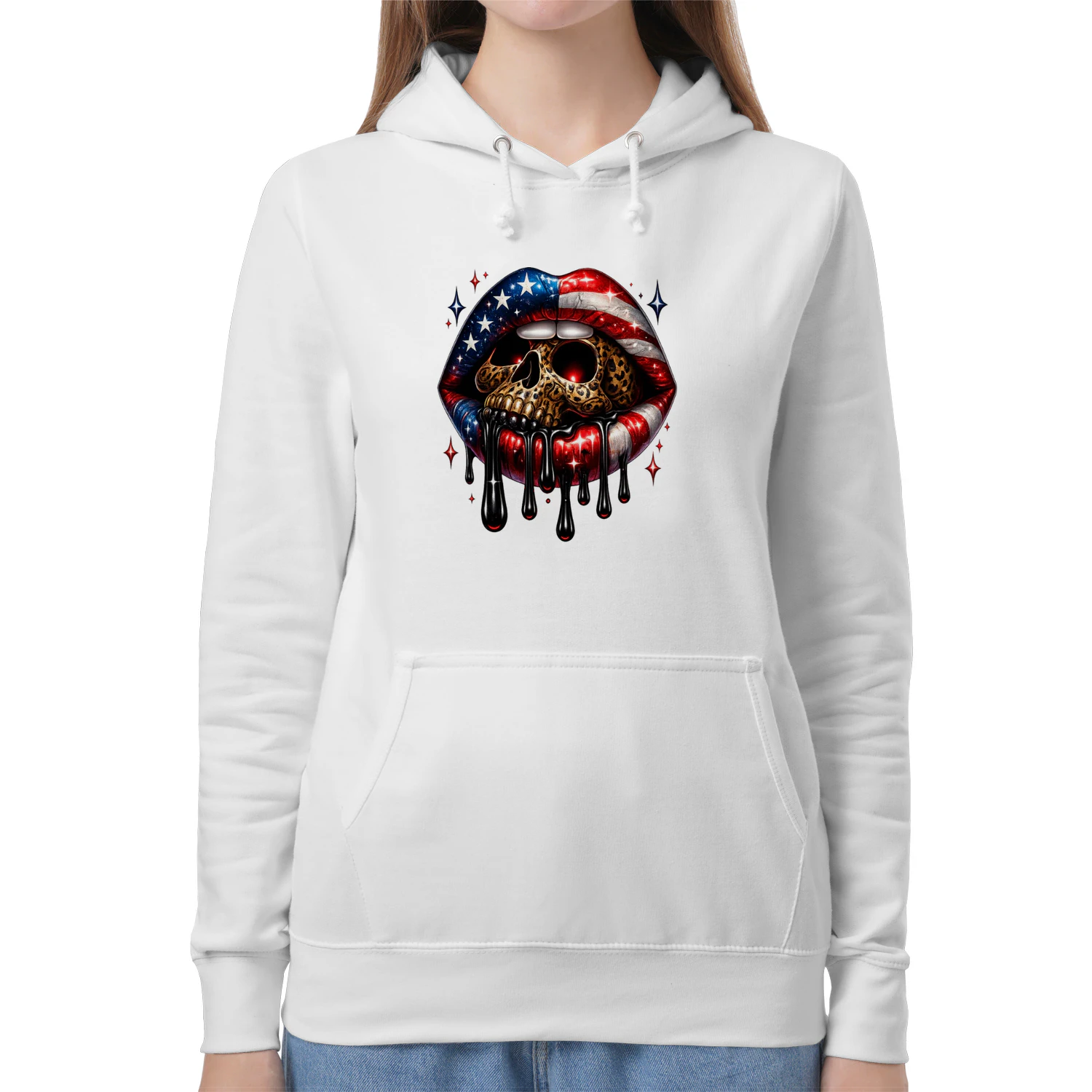 Lips Skull American Flag Leopard