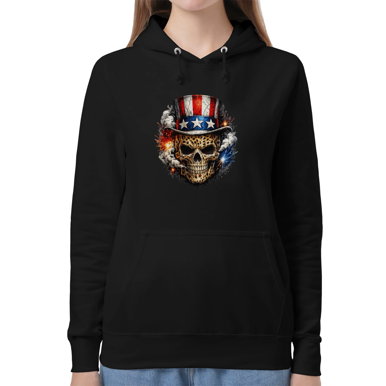 Leooard Skull American Flag
