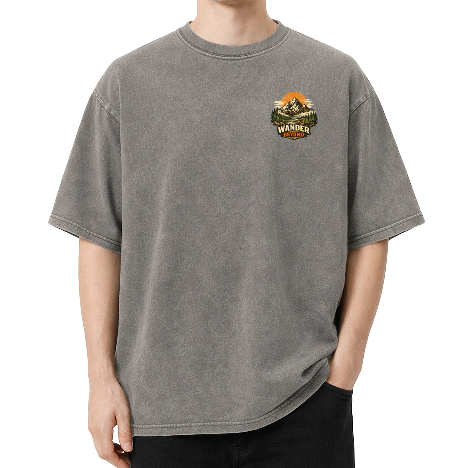 Wander Beyond Mountain Graphic | Vintage Outdoor Adventure T-Shirt