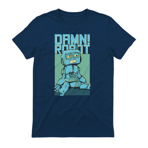 Funny Retro Robot Graphic Tee
