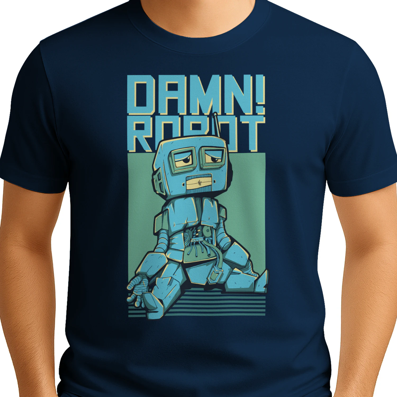Funny Retro Robot Graphic Tee