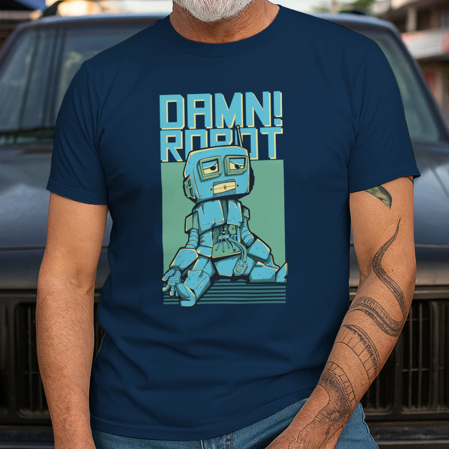 Funny Retro Robot Graphic Tee