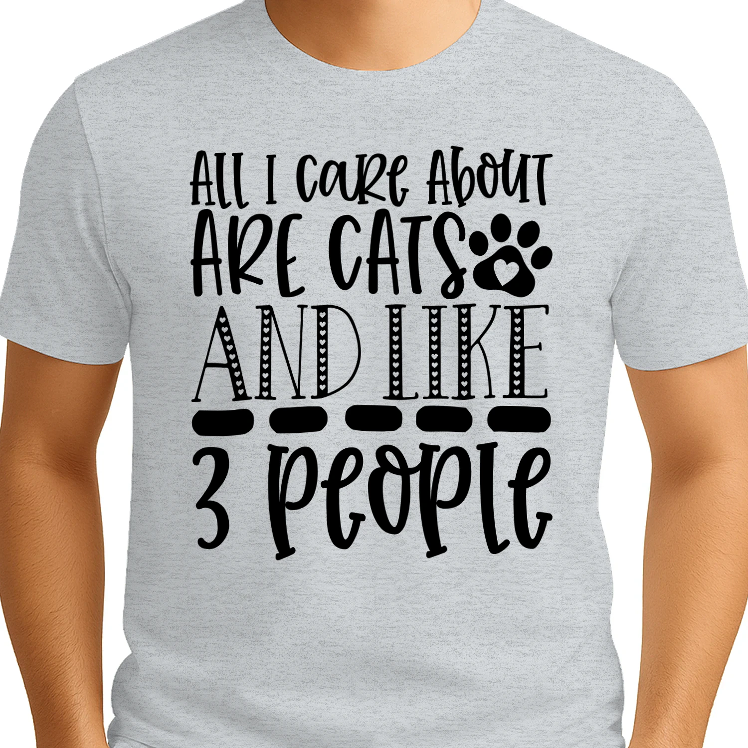 All I Care About Are Cats and Like 3 People T-Shirt