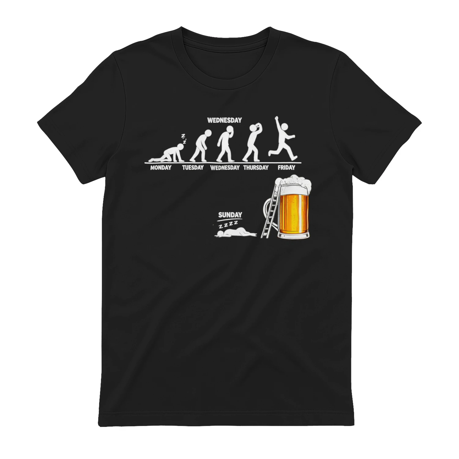 Beer Week Evolution Funny T-Shirt