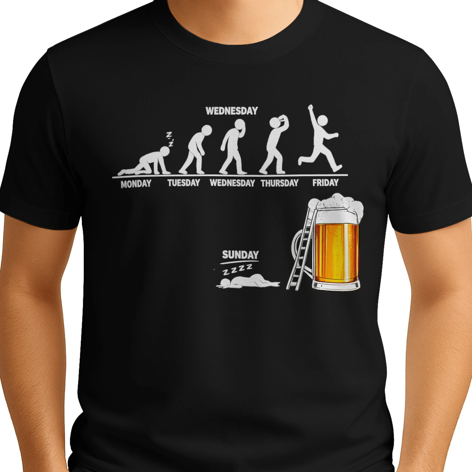 Beer Week Evolution Funny T-Shirt