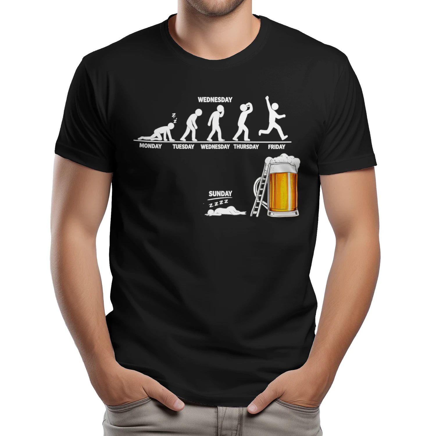 Beer Week Evolution Funny T-Shirt