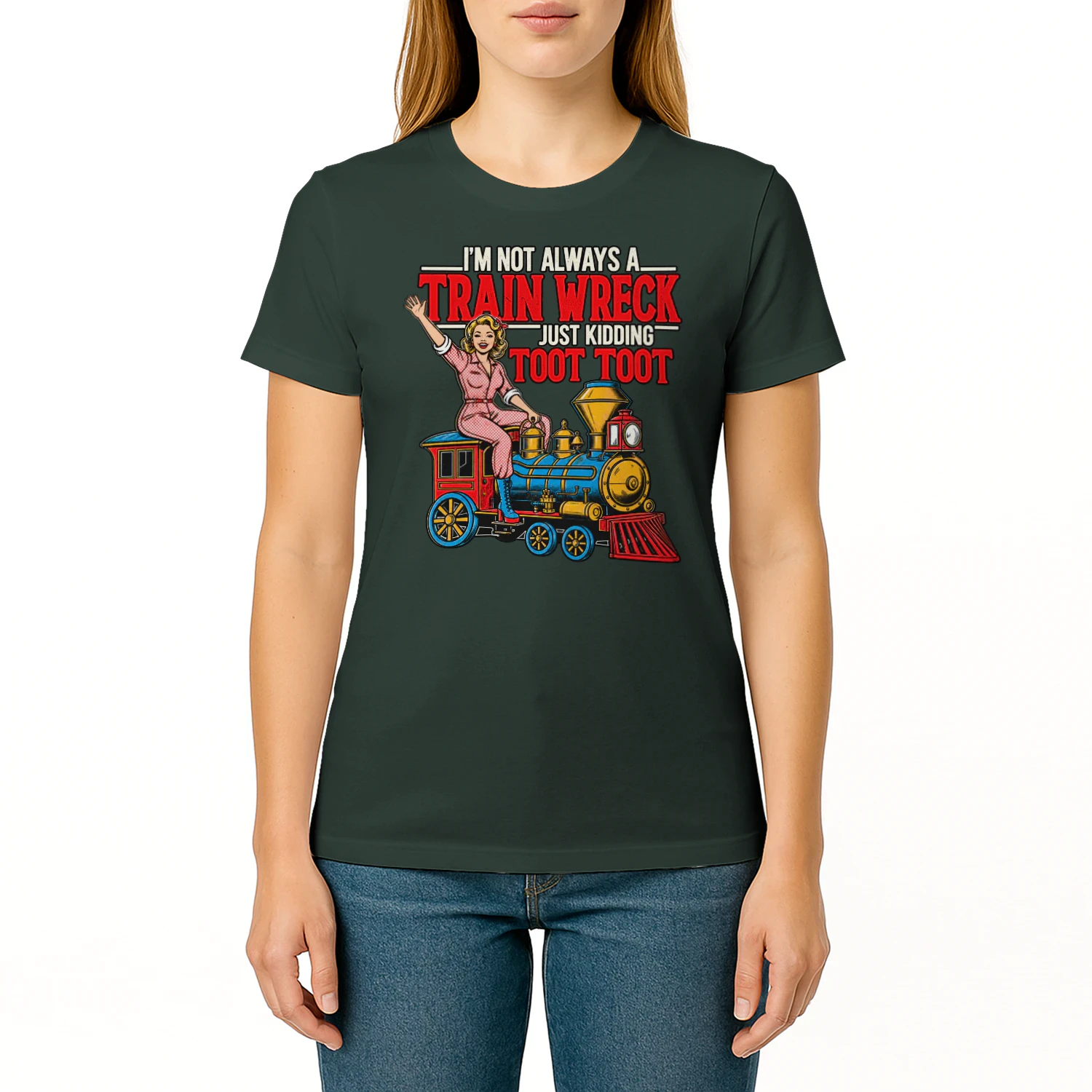 I’m Not Always a Train Wreck T-Shirt 🚂 Funny Vintage Train Shirt for Train Lovers & Railfans – Get Yours!