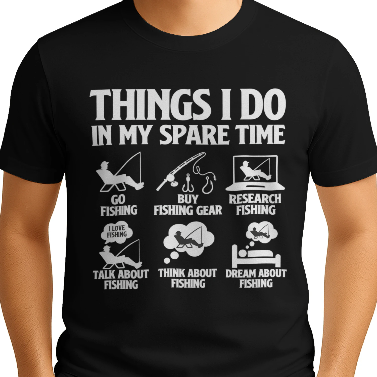 Things I Do in My Spare Time T-Shirt 🎣 | Funny Fishing Shirt for Fishermen, Anglers & Fishing Lovers | Get Yours!
