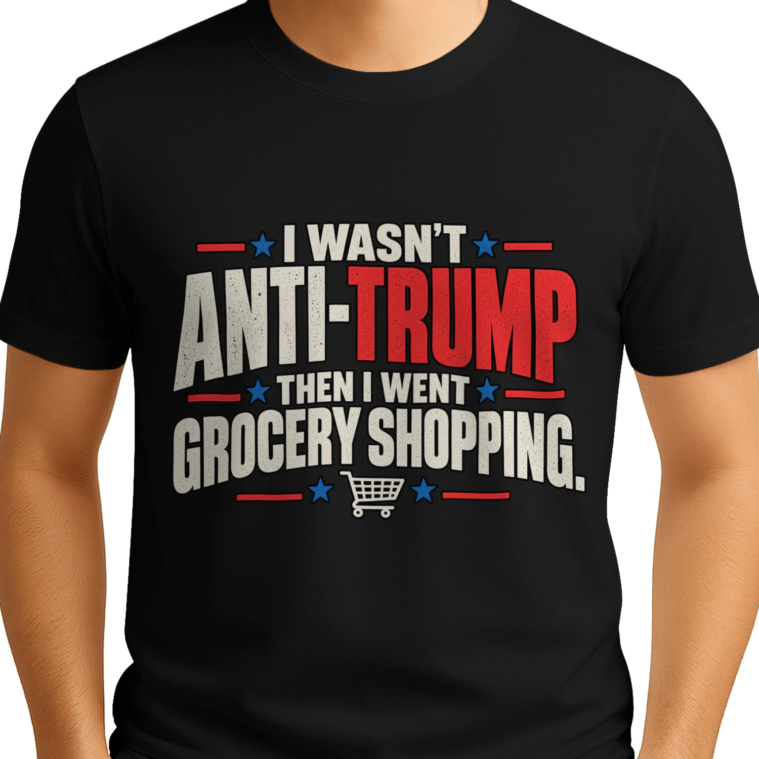 I Wasn’t Anti-Trump Then I Went Grocery Shopping Shirt 🇺🇸 | Funny Anti-Trump Political Humor Tee | Buy Now